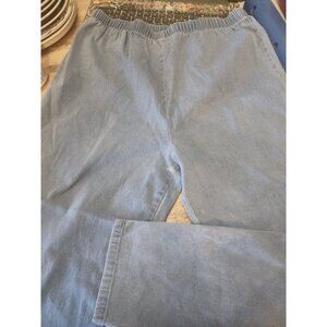 St. John's Bay Light Blue Pull On Cropped Pants Women's Size 2XL Stretchy
